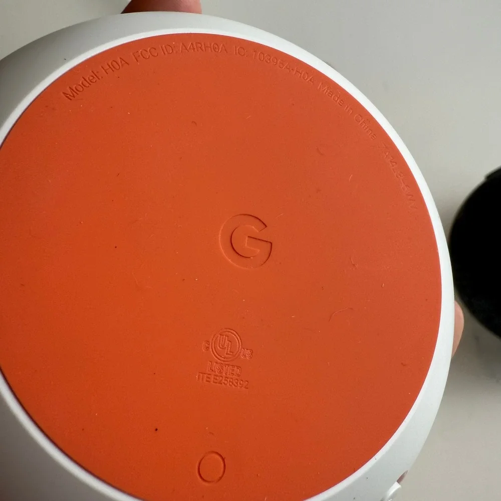 Google Home Mini Lot of 2 Smart Speakers Chalk Charcoal Wall Mount Charger